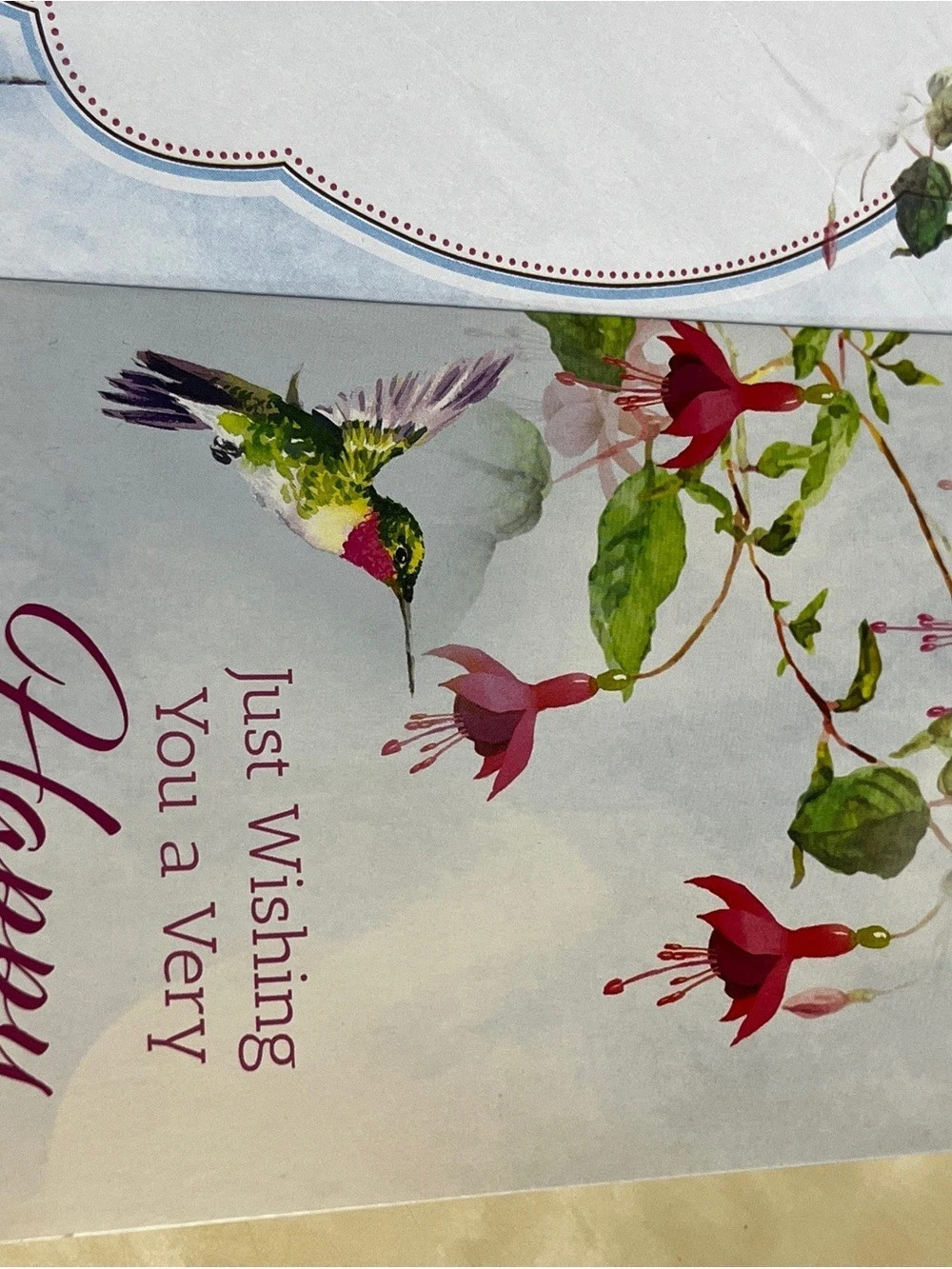 ✨2/$15✨ Birthday card “Just Wishing You a Very Happy Birthday” Hummingbird - Picture 9 of 10